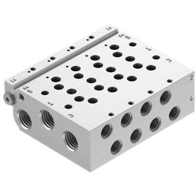 Festo, Rohrverbindungstechnik, 4 Position G1/4" Size 14 Valve Manifold Festo, Rohrverbindungstechnik, 4 Position G1/4" Size 14 Valve Manifold