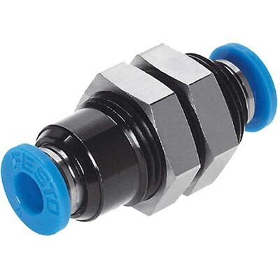 Festo, Rohrverbindungstechnik, Push-in Bulkhead Connector, 3mm (Rohrverschraubung) Festo, Rohrverbindungstechnik, Push-in Bulkhead Connector, 3mm (Rohrverschraubung)