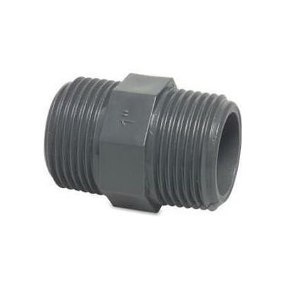 Magni, Rohrverbindungstechnik, Doppelnippel PVC mit 2 x AG d 3/4" (Doppelnippel) Magni, Rohrverbindungstechnik, Doppelnippel PVC mit 2 x AG d 3/4" (Doppelnippel)