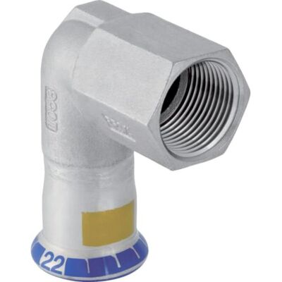 Geberit Rohrverbindungstechnik, Gas-Übergangswinkel Mapress d 18xRp 1/2, 90G, m IG, Edelstahl (Winkelverbindung) Geberit Rohrverbindungstechnik, Gas-Übergangswinkel Mapress d 18xRp 1/2, 90G, m IG, Edelstahl (Winkelverbindung)