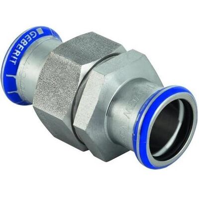 Geberit Rohrverbindungstechnik, Mapress Edelstahl Verschraubung mit Überwurfmutter aus CrNi-Stahl (28 mm) (Rohrverschraubung) Geberit Rohrverbindungstechnik, Mapress Edelstahl Verschraubung mit Überwurfmutter aus CrNi-Stahl (28 mm) (Rohrverschraubung)