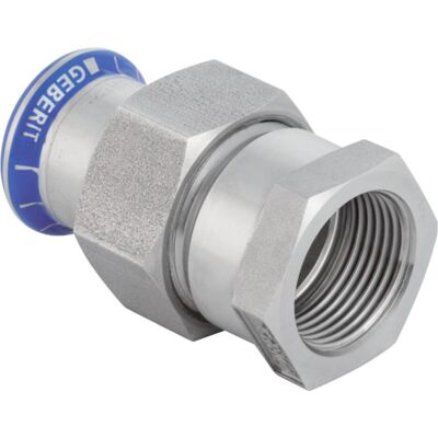 Geberit Zubehör Sanitärinstallation, Mapress Edelstahl Übergangsverschraubung IG mit Überwurfmutter aus CrNi-Stahl (54 mm x 2"' Geberit Zubehör Sanitärinstallation, Mapress Edelstahl Übergangsverschraubung IG mit Überwurfmutter aus CrNi-Stahl (54 mm x 2"'