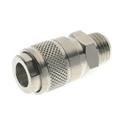 RS PRO, Rohrverbindungstechnik, Druckluft-Schnellkupplung Messing, G1/4 Stecker, Mit Gewinde RS PRO, Rohrverbindungstechnik, Druckluft-Schnellkupplung Messing, G1/4 Stecker, Mit Gewinde