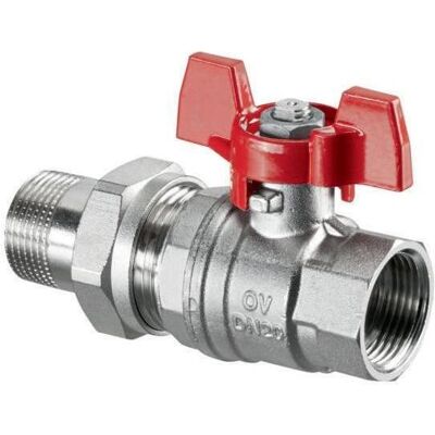 OVENTROP Modell - Drehbarer Kugelventil mit Mutter - Wasserhahn OVENTROP Modell - Drehbarer Kugelventil mit Mutter - Wasserhahn