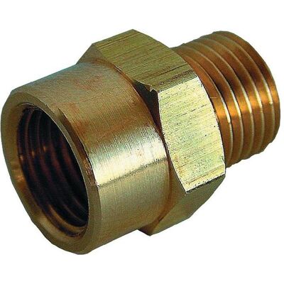 EWO, Schlauchanschluss + Schlauchverbinder, Doppelgewindenippel Messing Aussengewinde G 1/4 Innengewinde G 3/8 EWO, Schlauchanschluss + Schlauchverbinder, Doppelgewindenippel Messing Aussengewinde G 1/4 Innengewinde G 3/8