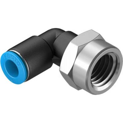Festo, Rohrverbindungstechnik, Push-in Elbow Fitting, Female G3/8, 8mm Festo, Rohrverbindungstechnik, Push-in Elbow Fitting, Female G3/8, 8mm