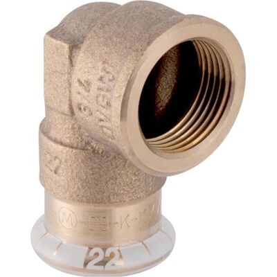 Geberit Rohrverbindungstechnik, Vinkel cu 22x3/4" mf/mf (Winkelverbindung) Geberit Rohrverbindungstechnik, Vinkel cu 22x3/4" mf/mf (Winkelverbindung)