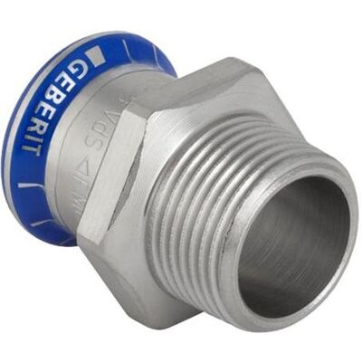 Geberit Übergang rostfrei 15-¾ Muffe / Nippel Mapress - Rohrfitting Geberit Übergang rostfrei 15-¾ Muffe / Nippel Mapress - Rohrfitting