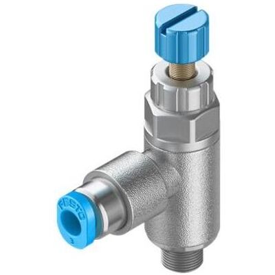 Festo, Ventil, Drosselventil, Rändelschraube, M5 / QS-3, 20kPa... 1MPa, 100L/min Festo, Ventil, Drosselventil, Rändelschraube, M5 / QS-3, 20kPa... 1MPa, 100L/min