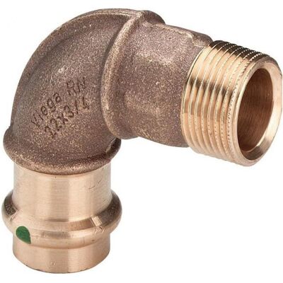 Viega 90° Bronzrohrfitting - Rohrverbindung Viega 90° Bronzrohrfitting - Rohrverbindung