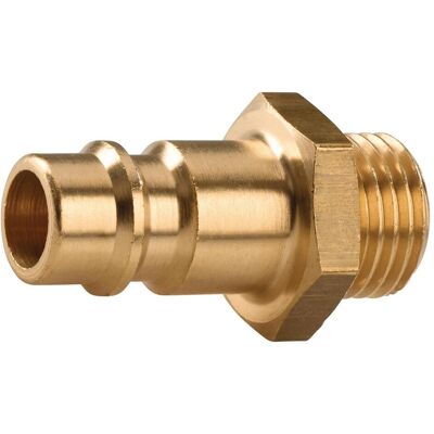 Tecwerk, Schlauchanschluss + Schlauchverbinder, Stecknippel Messing blank Stecker DN 7,2 Aussengewinde G 3/8 ″ Tecwerk, Schlauchanschluss + Schlauchverbinder, Stecknippel Messing blank Stecker DN 7,2 Aussengewinde G 3/8 ″