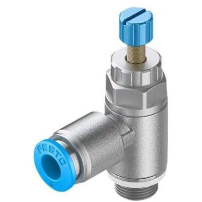 Festo, Ventil, Drosselventil, Rändelschraube, G1/8″ / QS-6, 20kPa... 1MPa, 185L/min Festo, Ventil, Drosselventil, Rändelschraube, G1/8″ / QS-6, 20kPa... 1MPa, 185L/min