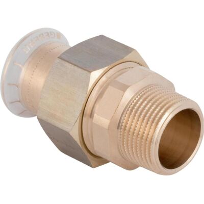 Geberit Rohrverbindungstechnik, bergangsverchraubung Mapress d 15mmxR 1/2, Cu, flachd., m AG, Rotguss Geberit Rohrverbindungstechnik, bergangsverchraubung Mapress d 15mmxR 1/2, Cu, flachd., m AG, Rotguss
