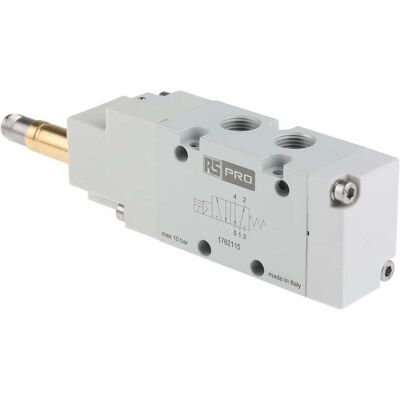 RS PRO, Ventil, SOLENOID PILOT VALVE - single action 5/2 RS PRO, Ventil, SOLENOID PILOT VALVE - single action 5/2