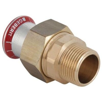 Geberit Zubehör Sanitärinstallation, Flare Mapress C-Stahl adapter outer thread 15 mm x 1/2 inch (25330) Geberit Zubehör Sanitärinstallation, Flare Mapress C-Stahl adapter outer thread 15 mm x 1/2 inch (25330)