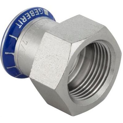 Geberit Rohrverbindungstechnik, Mapress Stainless steel adapter, adapter, with internal thread DN 32/25 (31820) (Pressverbindung) Geberit Rohrverbindungstechnik, Mapress Stainless steel adapter, adapter, with internal thread DN 32/25 (31820) (Pressverbindung)