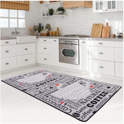 Miqna, Teppich, Teppich Moderner Küchenteppich Gel Läufer Küchenläufer mit rutschfestem (200 x 100 cm) Miqna, Teppich, Teppich Moderner Küchenteppich Gel Läufer Küchenläufer mit rutschfestem (200 x 100 cm)