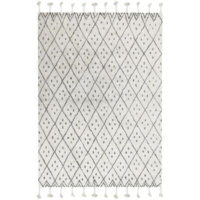 Beliani Baumwollteppich - Geometrisches Muster 160x230cm - Moderner Oriental Stil Beliani Baumwollteppich - Geometrisches Muster 160x230cm - Moderner Oriental Stil