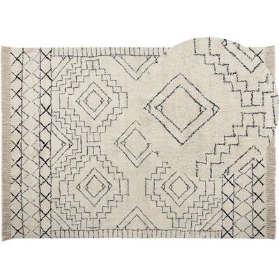 Beliani Baumwoll-Teppich - Aztekenmuster 160x230cm - Modern Vintage Beliani Baumwoll-Teppich - Aztekenmuster 160x230cm - Modern Vintage