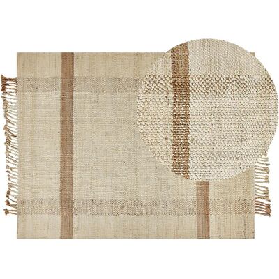 Beliani Jute Teppich Beige 140 x 200 cm - Teppich Beliani Jute Teppich Beige 140 x 200 cm - Teppich