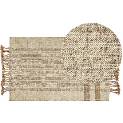 Beliani Jute Teppich - Beige - 80x150cm - Rechteckig - Boho Stil Beliani Jute Teppich - Beige - 80x150cm - Rechteckig - Boho Stil