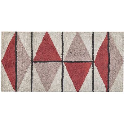 Beliani Baumwoll Mehrfarbig Geometrisches Teppich 80x150cm Beliani Baumwoll Mehrfarbig Geometrisches Teppich 80x150cm