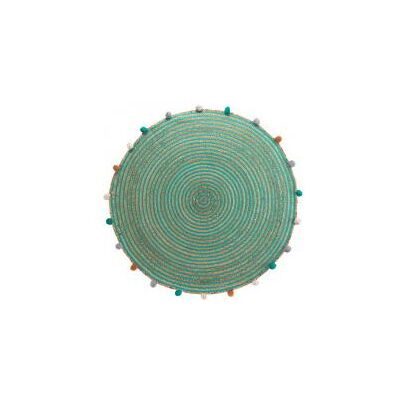 Douceur D'intérieur, Teppich, runder Teppich + Pompons, Durchmesser 90 cm, schli (90 cm) Douceur D'intérieur, Teppich, runder Teppich + Pompons, Durchmesser 90 cm, schli (90 cm)