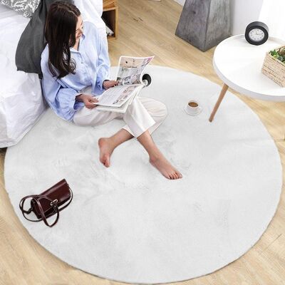 Strado, Teppich, Round mat Rabbit 100x100 White (White) universal (100 cm) Strado, Teppich, Round mat Rabbit 100x100 White (White) universal (100 cm)