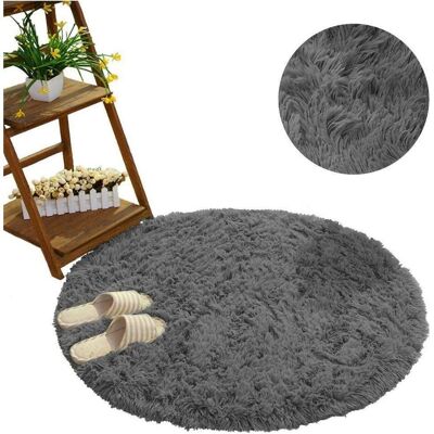 Strado, Teppich, Round carpet Shaggy 80x80 GreyNight (dark gray) universal (80 cm) Strado, Teppich, Round carpet Shaggy 80x80 GreyNight (dark gray) universal (80 cm)