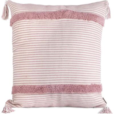 Eurofirany, Dekokissen, TERRA COLLECTION AVINION Pillow case made of thick cotton fabric with tassels in the corners, 60X60 (60 x 60 cm) Eurofirany, Dekokissen, TERRA COLLECTION AVINION Pillow case made of thick cotton fabric with tassels in the corners, 60X60 (60 x 60 cm)