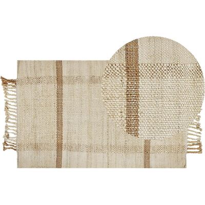 Beliani Jute Teppich - 80x150cm - Rechteckig Boho Stil Beliani Jute Teppich - 80x150cm - Rechteckig Boho Stil