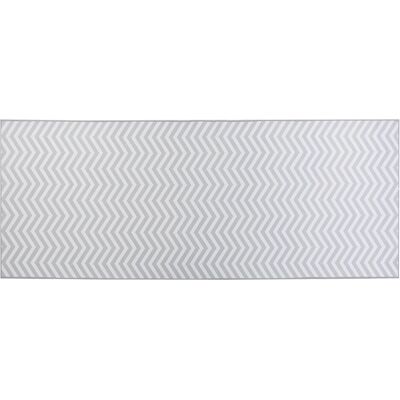 Beliani Grau Weiß Polyester Läufer Teppich 80x200 - Läufer Teppich Beliani Grau Weiß Polyester Läufer Teppich 80x200 - Läufer Teppich