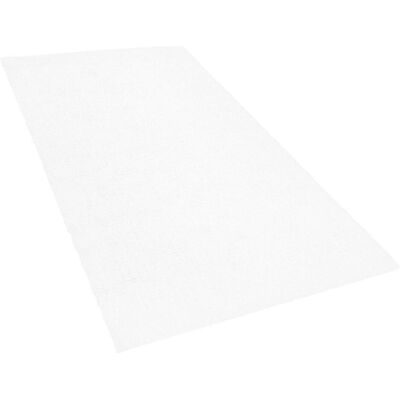 Beliani Weißer Shaggy-Teppich 80x150cm Modern Hochflor Beliani Weißer Shaggy-Teppich 80x150cm Modern Hochflor