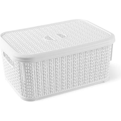 Üçsan Plastik, Aufbewahrungsbox, BASKET 6L KNIT M-066 WHITE (12.50 cm, 6 l) Üçsan Plastik, Aufbewahrungsbox, BASKET 6L KNIT M-066 WHITE (12.50 cm, 6 l)