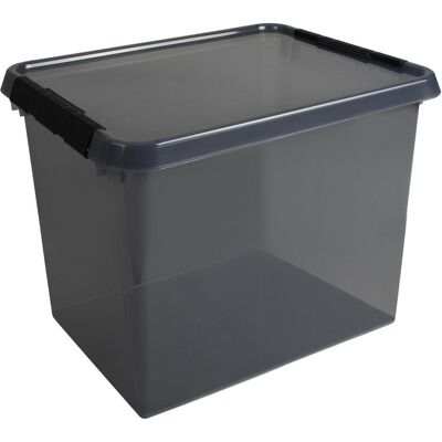 Helit, Aufbewahrungsbox, Aufbewahrungsbox Comfort-line, 52L, grau-transparent (40 cm, 52 l) Helit, Aufbewahrungsbox, Aufbewahrungsbox Comfort-line, 52L, grau-transparent (40 cm, 52 l)