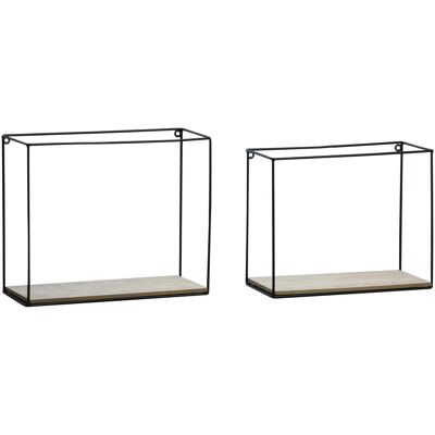 Bhp, Regal, Wandregal-Set Valencia braun (2-tlg) (30 x 14 x 25 cm) Bhp, Regal, Wandregal-Set Valencia braun (2-tlg) (30 x 14 x 25 cm)