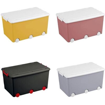 Tega Baby, Aufbewahrungsbox, Mehrzweck-Spielzeugkiste auf Rädern Tega graphit-rot (60 l) Tega Baby, Aufbewahrungsbox, Mehrzweck-Spielzeugkiste auf Rädern Tega graphit-rot (60 l)