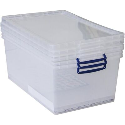 Really Useful Box, Aufbewahrungsbox, Kunststoffbox 3er-Set (44 cm, 62 l, 3x) Really Useful Box, Aufbewahrungsbox, Kunststoffbox 3er-Set (44 cm, 62 l, 3x)