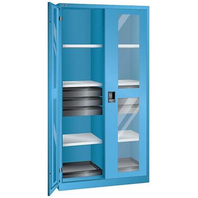 Lista, Werkstattschrank, Sichtfensterschrank, HxBxT 1950 x 1000 x 580 mm (100 cm, 195 cm) Lista, Werkstattschrank, Sichtfensterschrank, HxBxT 1950 x 1000 x 580 mm (100 cm, 195 cm)