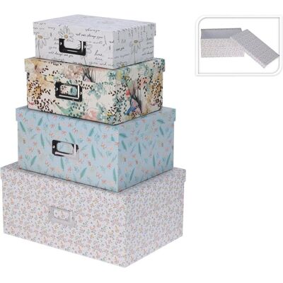 Home&Styling, Aufbewahrungsbox, Geschenk- und Aufbewahrungsboxen, 4 Stück in verschiedenen Grössen und Mustern (22 cm, 4x) Home&Styling, Aufbewahrungsbox, Geschenk- und Aufbewahrungsboxen, 4 Stück in verschiedenen Grössen und Mustern (22 cm, 4x)