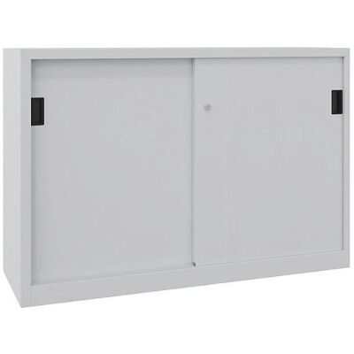 Pavoy, Werkstattschrank, Schiebetürenschrank B1500xT500xH1000 mm 4 Böden verz. Mittelwand RAL 7035 (150 cm, 100 cm) Pavoy, Werkstattschrank, Schiebetürenschrank B1500xT500xH1000 mm 4 Böden verz. Mittelwand RAL 7035 (150 cm, 100 cm)