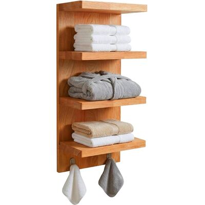Relaxdays, Badezimmerregal, Wandregal (28 x 16 x 60 cm) Relaxdays, Badezimmerregal, Wandregal (28 x 16 x 60 cm)