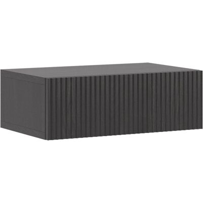 Selsey NOLIE - Nachttisch - mit hängendem Schublade - 50cm - Portland schwarzes Holz Selsey NOLIE - Nachttisch - mit hängendem Schublade - 50cm - Portland schwarzes Holz