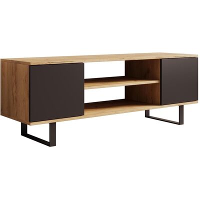 ADRK Furniture, TV Möbel, TV-Schrank Lofter Fischgrät 135 cm (135 x 40 x 49 cm) ADRK Furniture, TV Möbel, TV-Schrank Lofter Fischgrät 135 cm (135 x 40 x 49 cm)