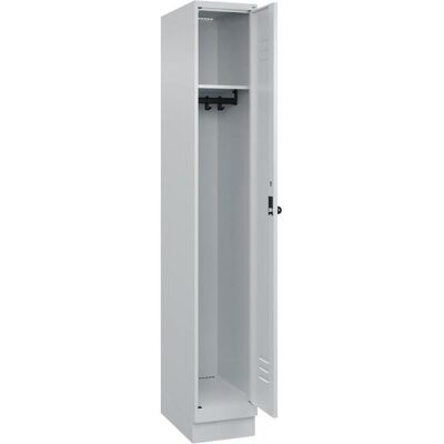 C+P, Werkstattschrank, CP Garderobenschrank CLASSICB300xT500xH1950 mm RAL 7035/7035, 1 Abteil mit 100 mm hohem Sockel (30 cm, 195 cm) C+P, Werkstattschrank, CP Garderobenschrank CLASSICB300xT500xH1950 mm RAL 7035/7035, 1 Abteil mit 100 mm hohem Sockel (30 cm, 195 cm)