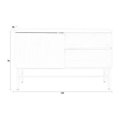 Zuiver Cayo High Sideboard - Sideboard, Weiß, 124x40x75 cm Zuiver Cayo High Sideboard - Sideboard, Weiß, 124x40x75 cm