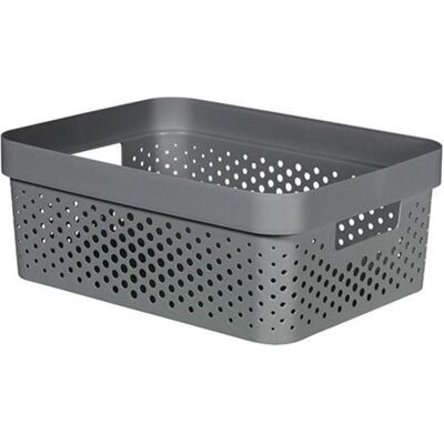 Curver, Aufbewahrungsbox, Infinity Box mit Punkten 11 L Anthrazit (27 cm, 11 l) Curver, Aufbewahrungsbox, Infinity Box mit Punkten 11 L Anthrazit (27 cm, 11 l)