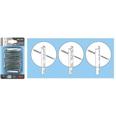 Dolle, Regal Zubehör, Wandschiene 1-reihig H 995 mm silber Dolle, Regal Zubehör, Wandschiene 1-reihig H 995 mm silber