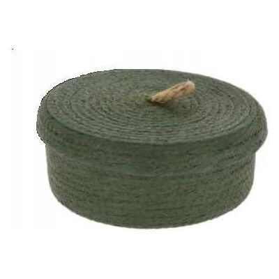 Koopman, Aufbewahrungsbox, Koszyk ozdobny z pokrywą do przechowywania zielony 26 cm Koopman, Aufbewahrungsbox, Koszyk ozdobny z pokrywą do przechowywania zielony 26 cm