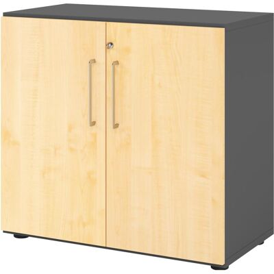 Hammerbacher, Aktenschrank, Regal/Türen 2OH 928T2 Graphit/Ahorn (80 x 41.70 x 74.80 cm) Hammerbacher, Aktenschrank, Regal/Türen 2OH 928T2 Graphit/Ahorn (80 x 41.70 x 74.80 cm)